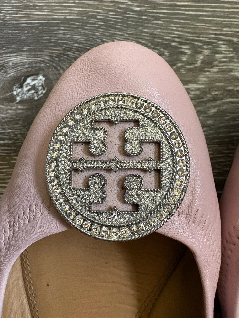 Tory Burch Pink Leather Liana Ballet Flats - Picture 2 of 7